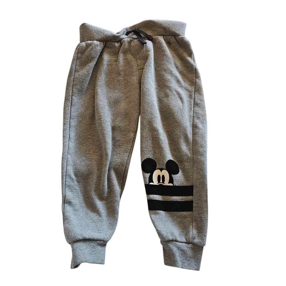 Gray Kids Bottoms with Character Design